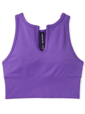 Victoria's Secret sport  Purple Crop Tank bra with Keyhole Size large